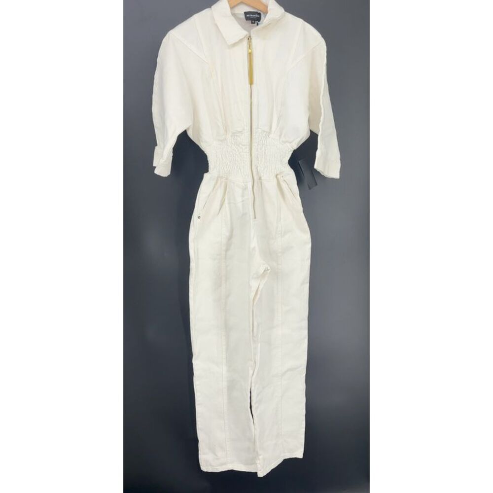Retrofete White Denim Jumpsuit